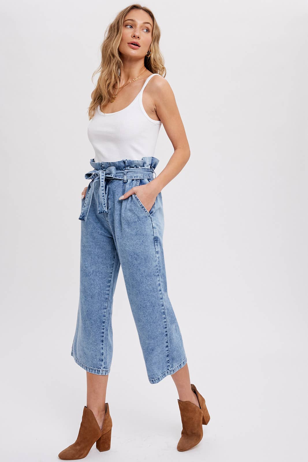 Bluivy - Wholesale Pants - Women's - BELTED PAPERBAG CULOTTES21