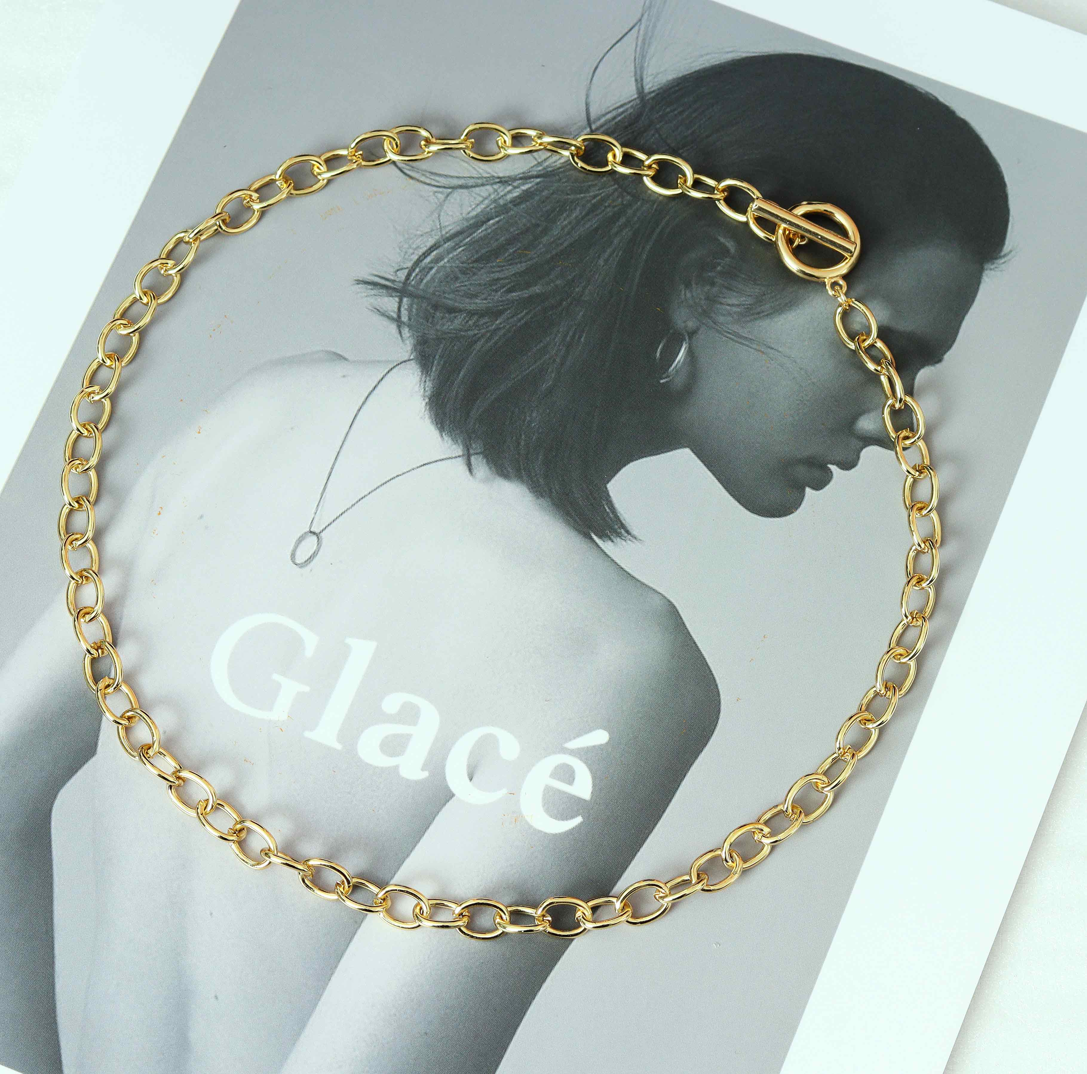 BestBeads&Beyond - Wholesale Link & Chain Necklace - Oval Link Chain Necklace with Toggle Clasp, sku#EF161