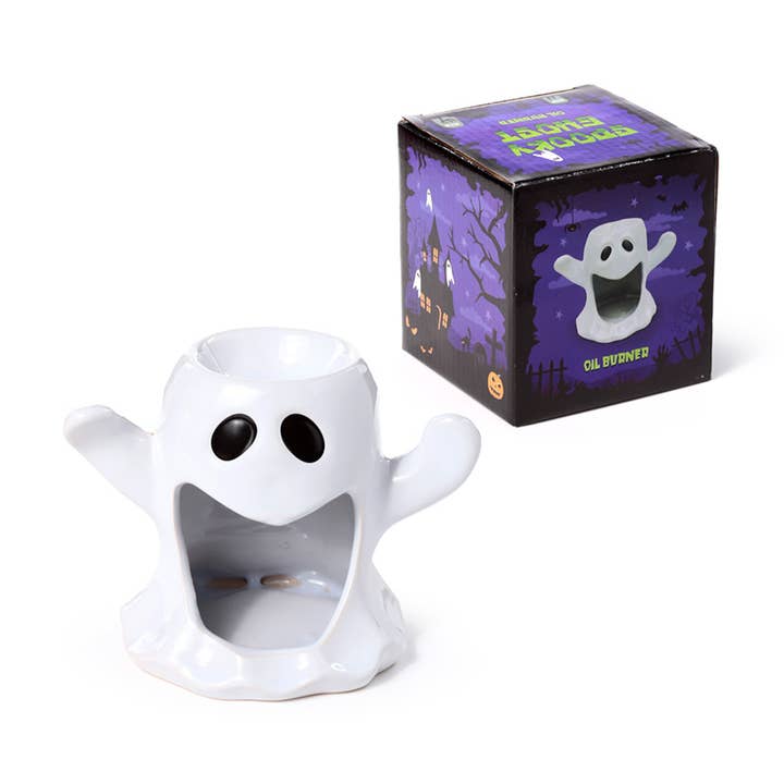 Puckator Ltd - Wholesale Oil Warmer - Ghost Shaped Ceramic Oil & Wax Burner