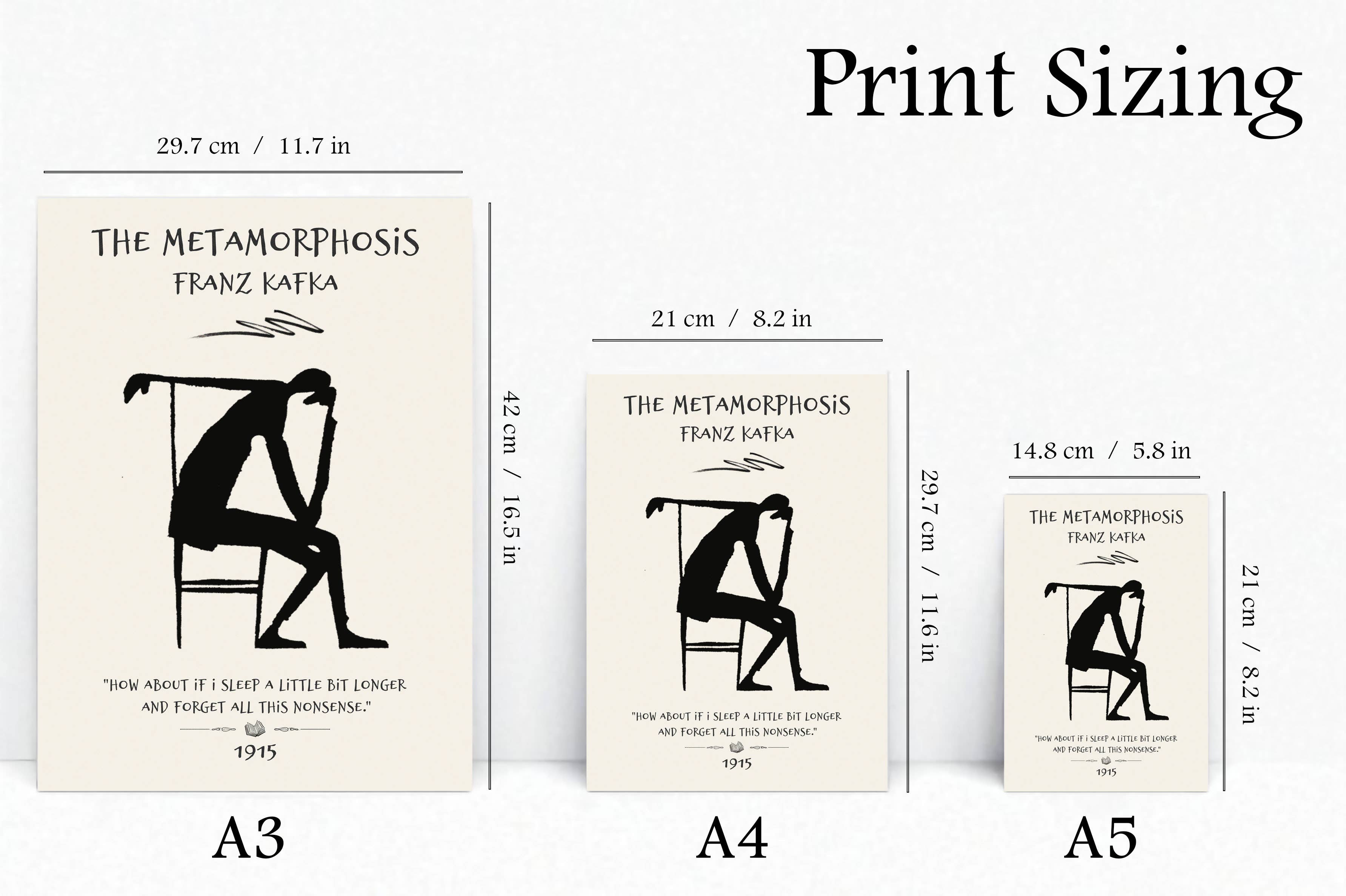 Beyond the Shelf – wholesale Art print – The Metamorphosis, Franz Kafka, Book Quote Art1