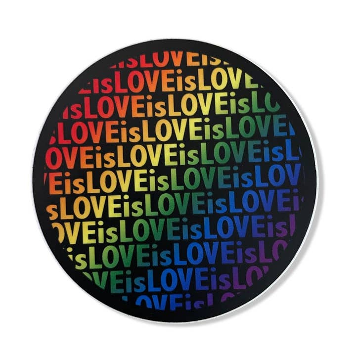 Pegatina de Arte Amor Arcoíris - 3" para venta al por mayor de Nurelle Creations