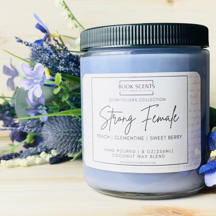 Strong Female | Book Scented Candle for Book Lovers for wholesale by Book Scents Candles