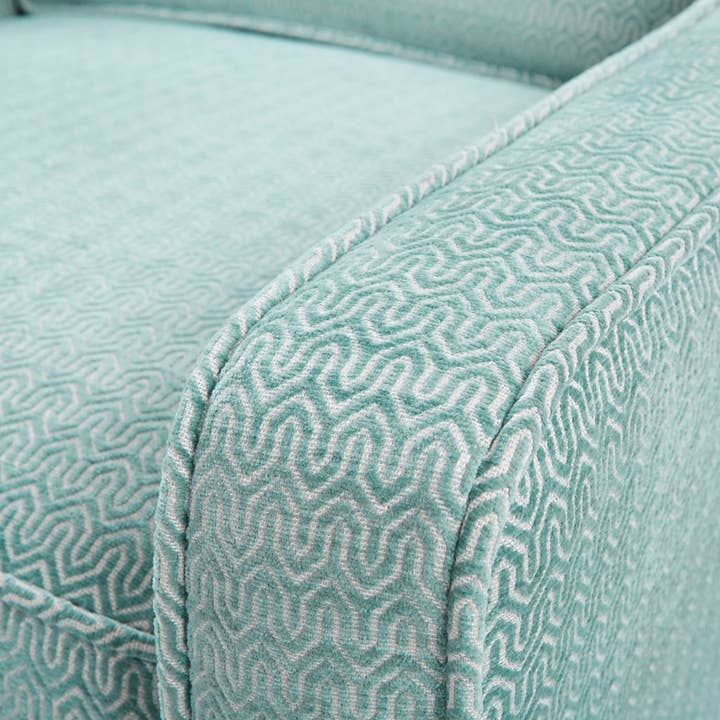 Olliix - Wholesale Chair - Transitional Patterned Swivel Lounge Chair, Aqua Blue *5