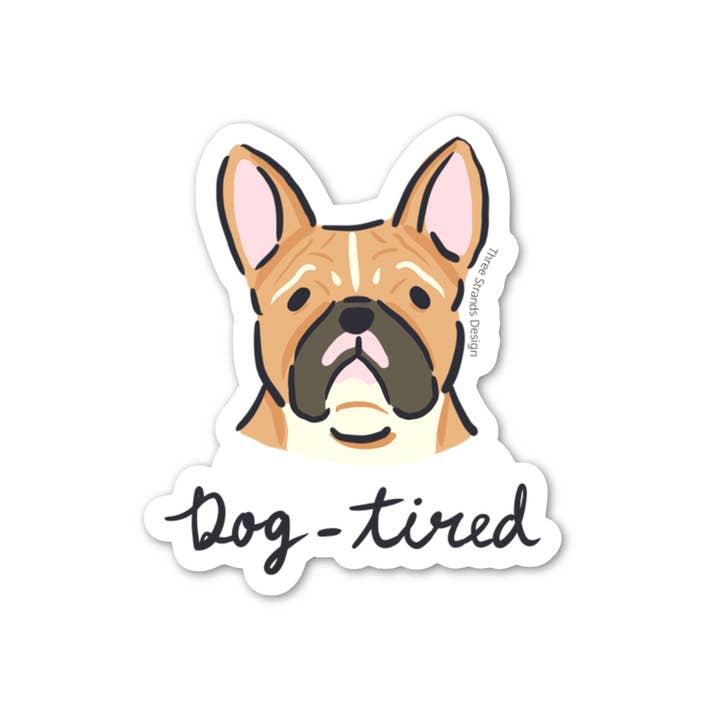French Bulldog Sticker | Cute Dog Sticker for wholesale by Three Strands Design