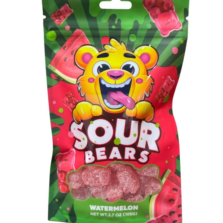 Sour bears inc - Wholesale Gummy - Sour Bears - Watermelon Flavor (3.7oz)