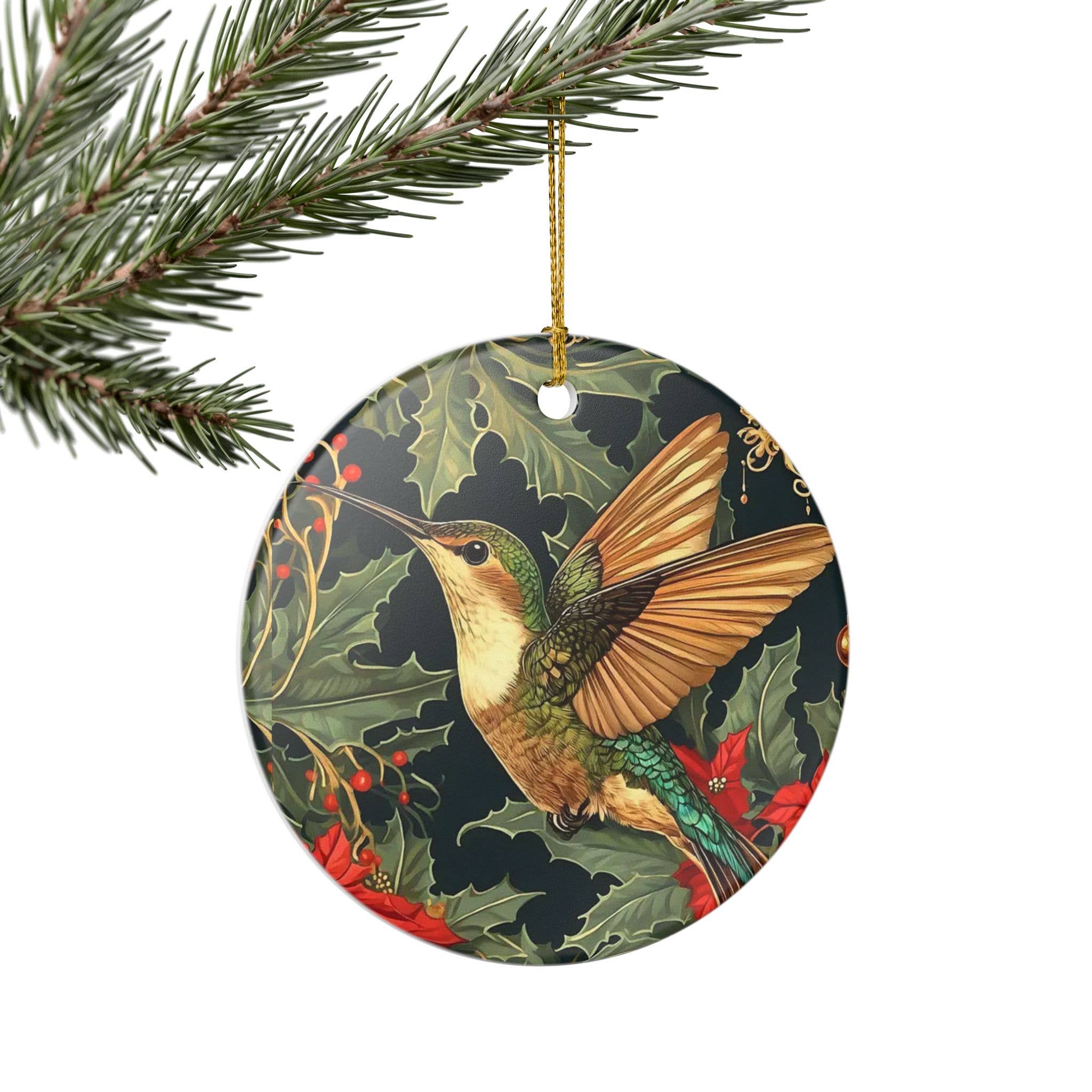 Miss Crabtree - Wholesale Ornament - Hummingbird Ornament, William Morris Art, Car Mirror Charm