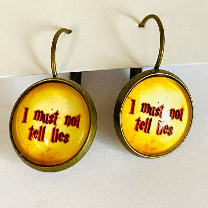 Harry Earrings/ Famous Book Necklace/ Fan Necklace for wholesale by Janine’s Jewelry Design