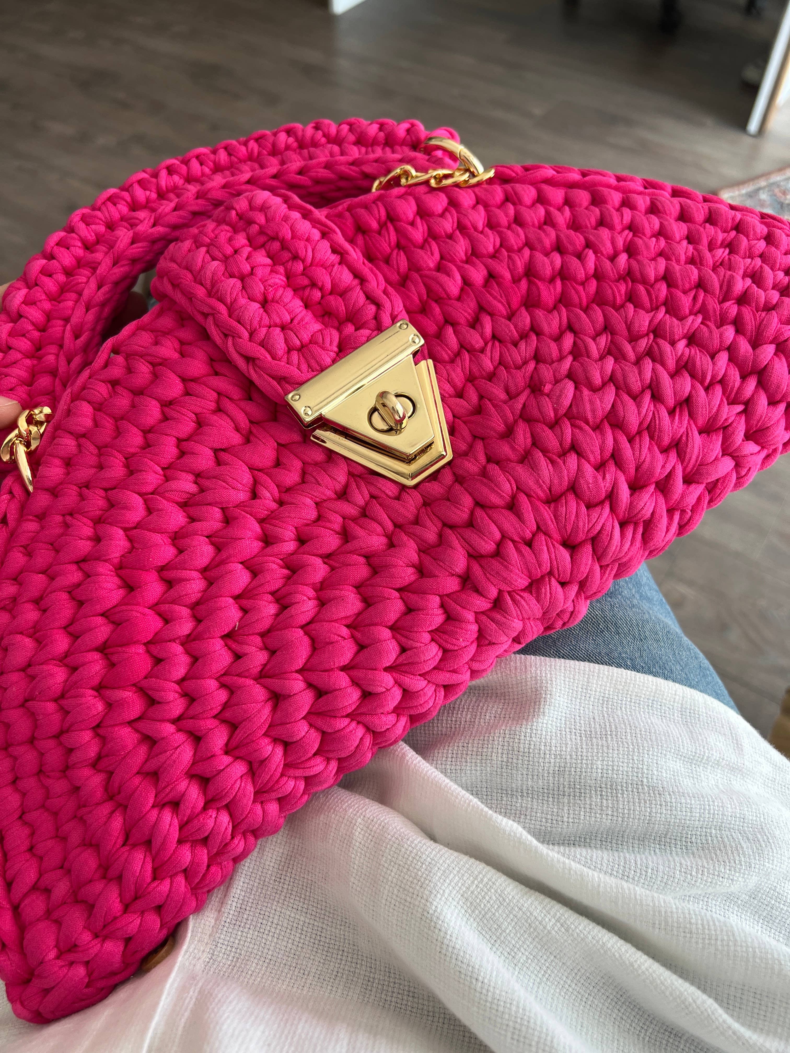 CHQEL - Wholesale Top Handle Bag - Women's - CHQEL Round Clutch Bag for Women, Handmade Crochet Purse  6