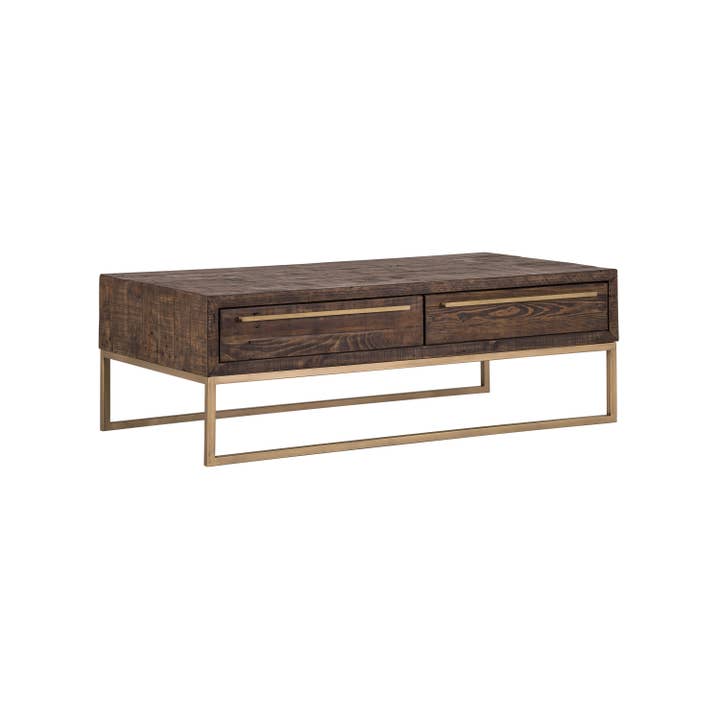 Table basse élégante en noyer foncé pour la vente par IDEAZ International LLC