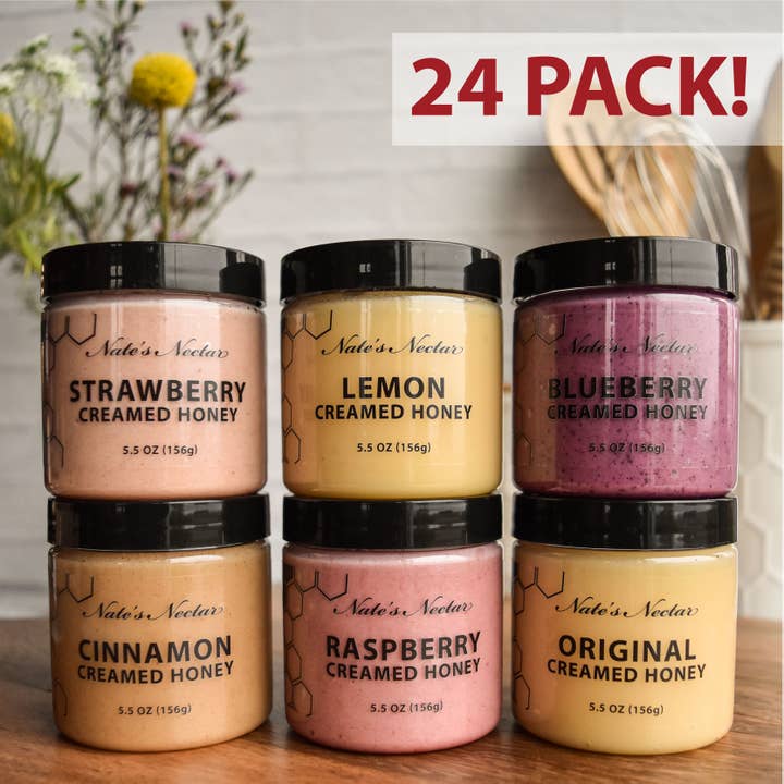Nate's Nectar - Wholesale Honey - Creamed Honey 24 Pack