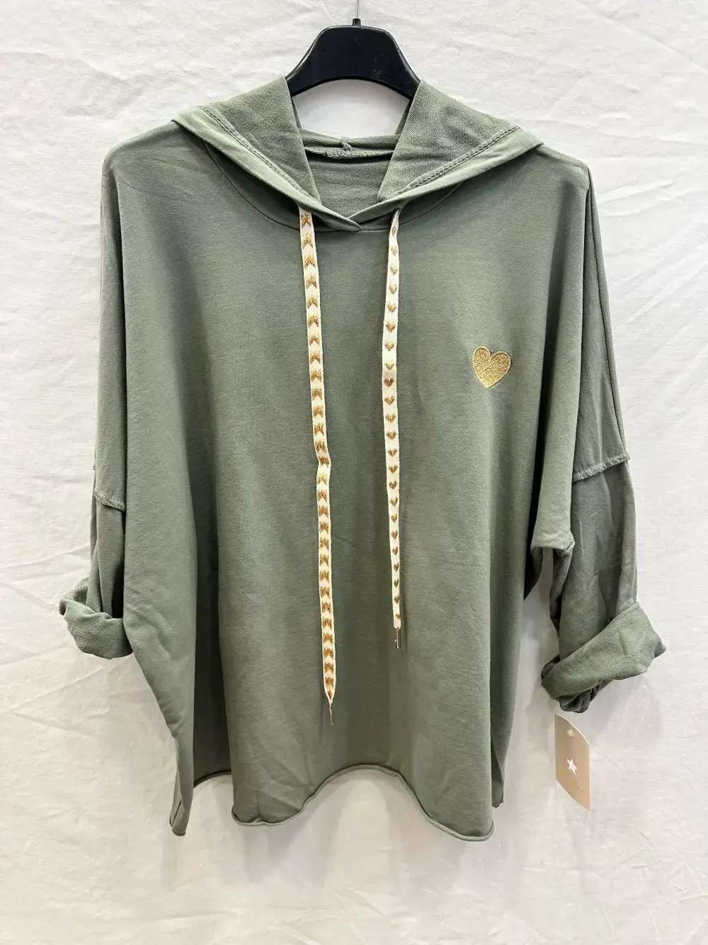 Mimi & Gogo - Wholesale Hoodie - Women's - Embroidered heart hoodie @9020_SweatCoeur16