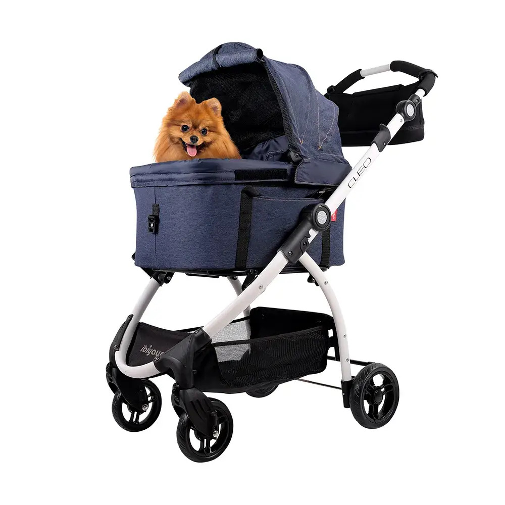 Ibiyaya - Wholesale Pet Carrier - Cat/Dog - CLEO Travel System Pet Stroller Medium Luxury Pram0