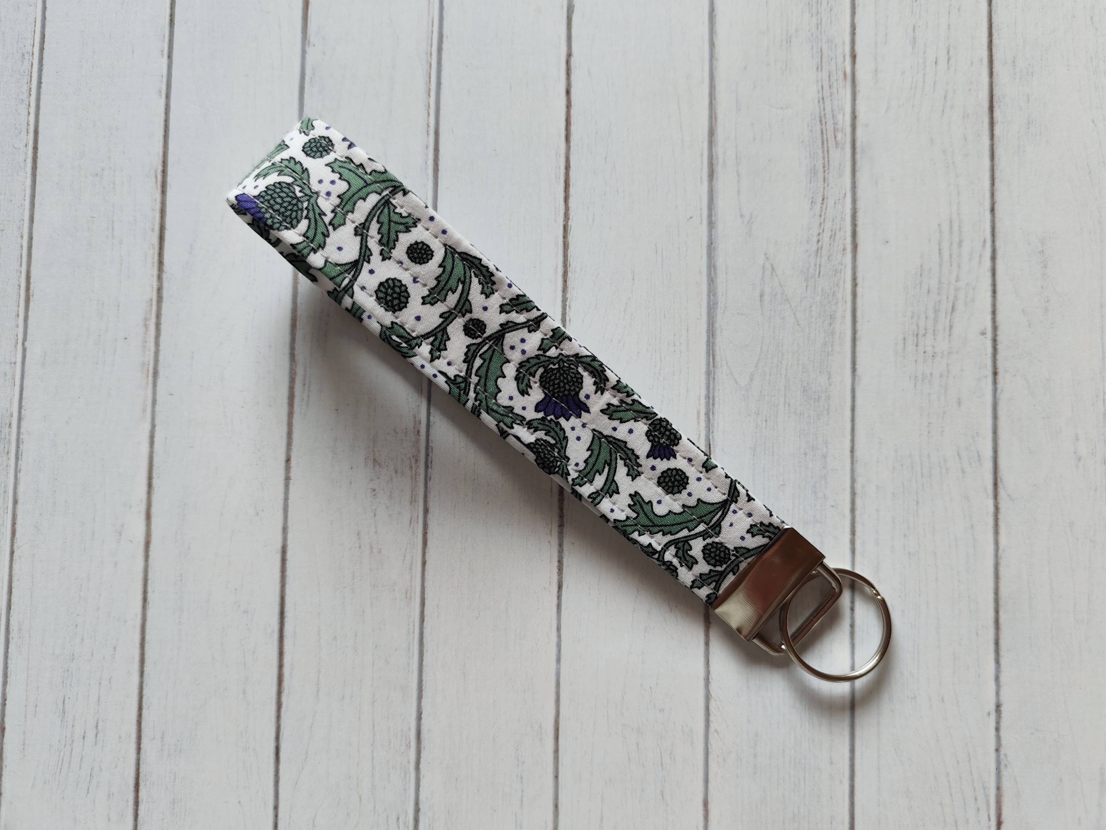 Hannah and me – wholesale Keychain – Women's – Thistle wristlet keyring, Scottish thistle keyfob wristlet2