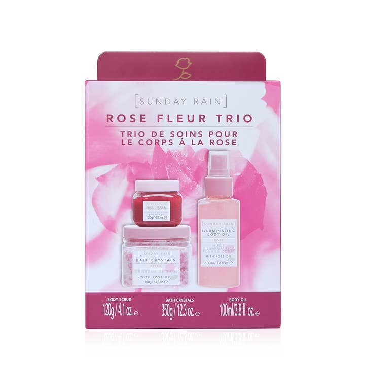 Beauty Goddess - Wholesale Bath & body set - Sunday Rain Rose Fleur Trio5