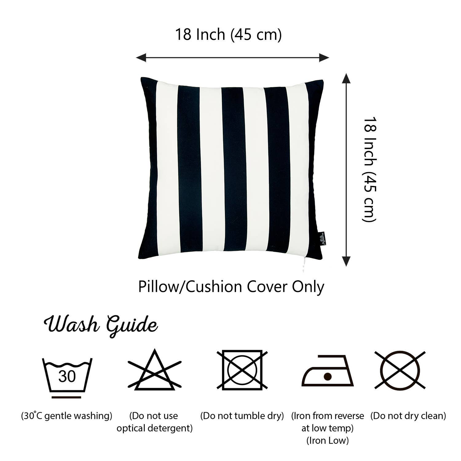 MIKE & Co.   NEW YORK - Wholesale Throw Pillow Cover - Geometric Stripes Square 18" Throw Pillow Cover18