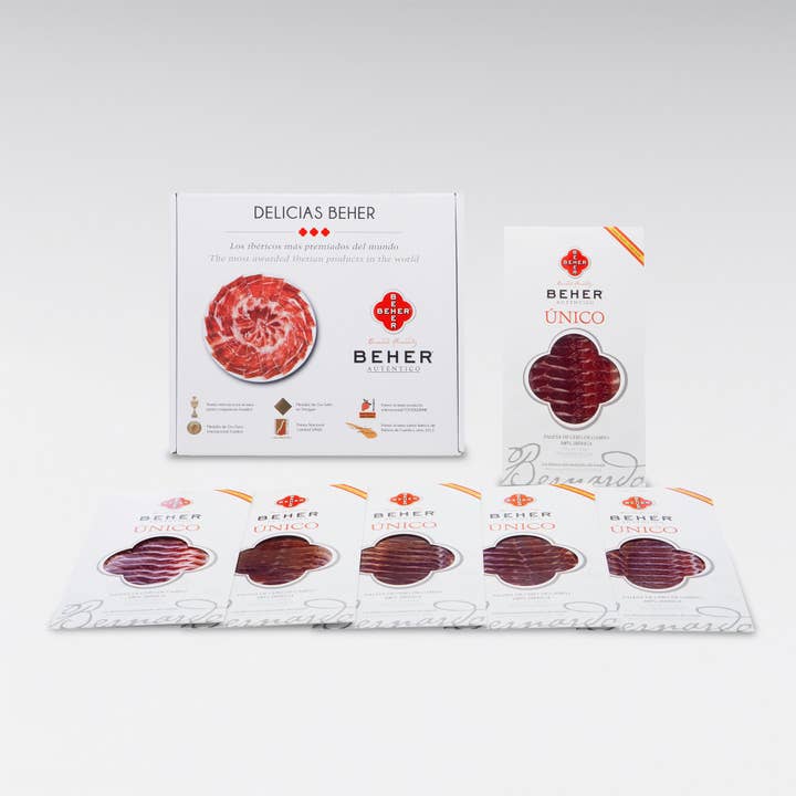 Sliced 100% Iberian Cebo de Campo Shoulder | 5x100 g for wholesale by BEHER