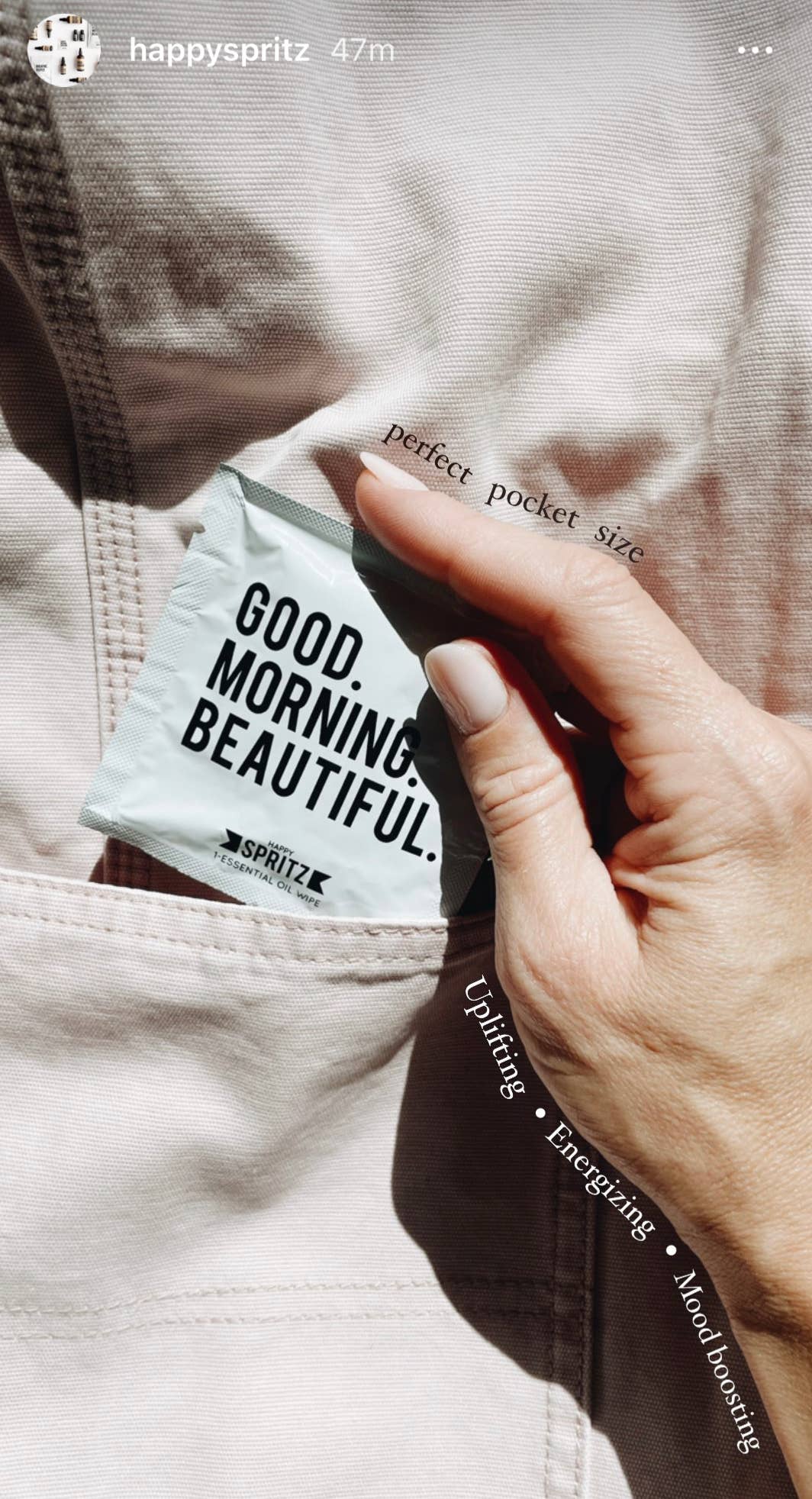 Happy Spritz - Wholesale Face & Body Wipes - Good Morning Beautiful Towelette 7 Day Bag1