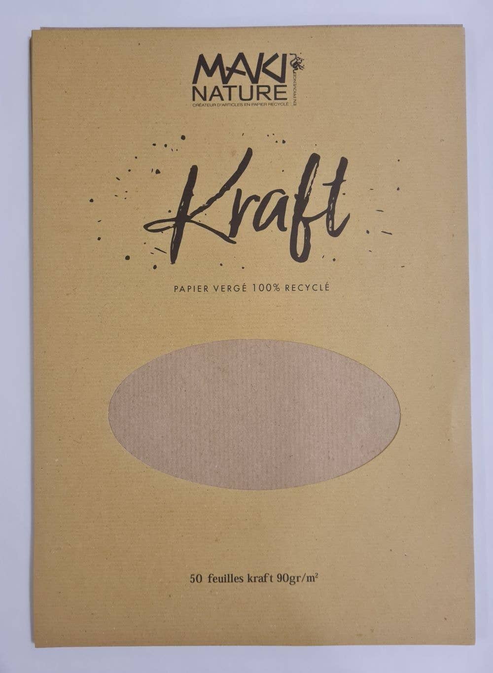 Maki Nature - Vente Matériels de bricolage - Ramette A4 kraft naturel en papier recyclé0