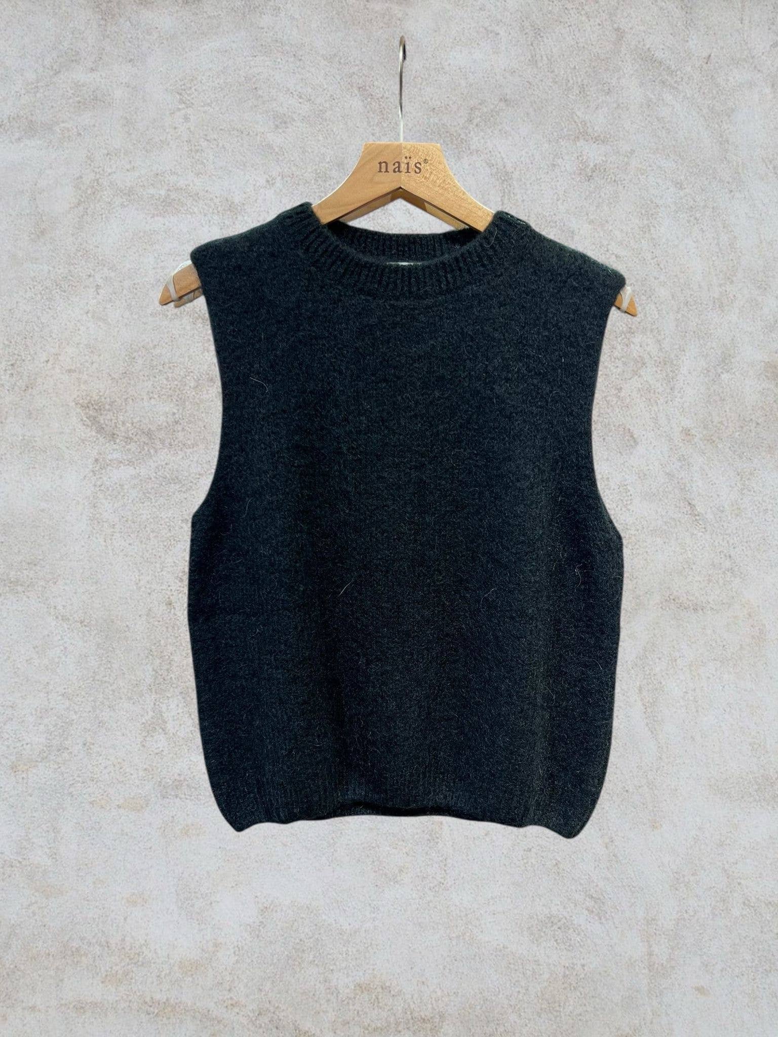 NAÏS PARIS - Wholesale Knit Sweater - Women's - Round neck sleeveless sweater in kid mohair and wool4