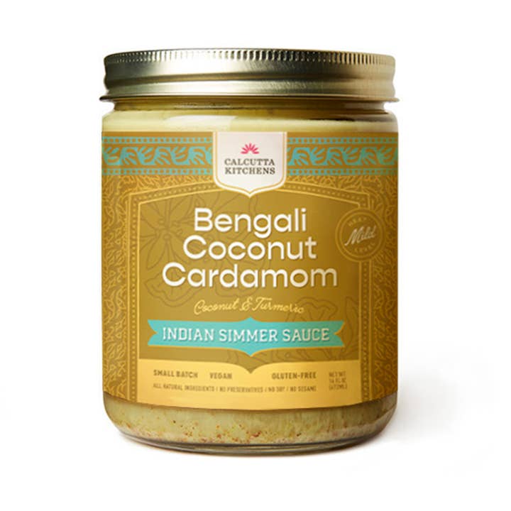 Bengali Coconut Cardamom Simmer Sauce 16oz for wholesale by Calcutta Kitchens