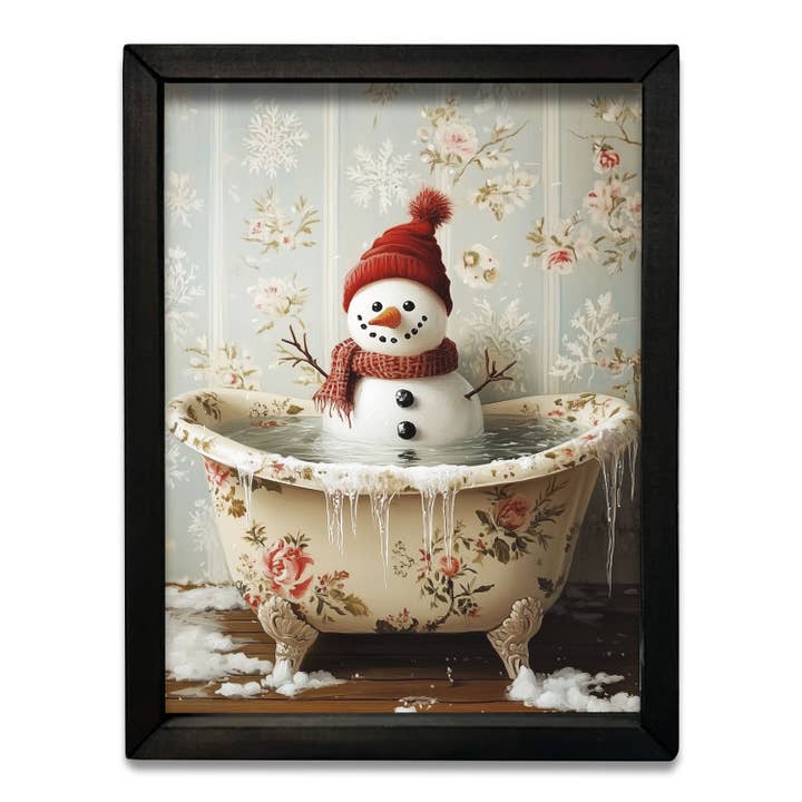 HMK274 Snowman Bathtub Box Frame for wholesale by JanMichaels Art & Home