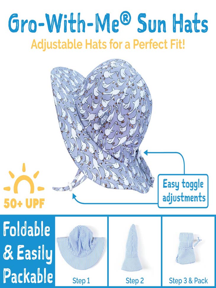 Bow Tie Sun Hat Cardani Floppy Sun Protection Hat with Ribbon Ties UPF Blue Denim