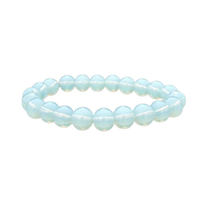 Earths Elements Wholesale - Wholesale Beaded Bracelet - Crystal Bracelet - 8mm Opalite, pack of 5