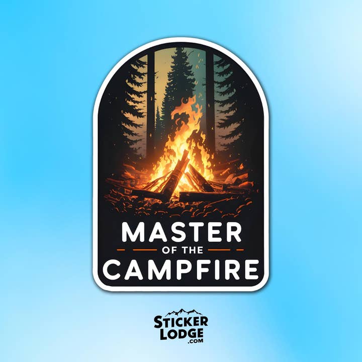 Campfire Master Vinyl Sticker for wholesale by Sticker Lodge