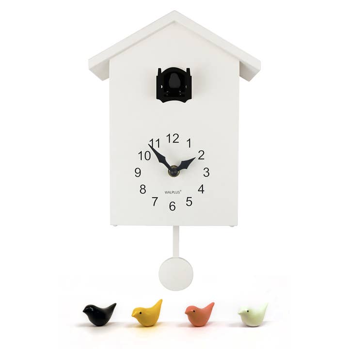 Walplus - Wholesale Wall Clock - White Cuckoo Clock - Yellow Window19