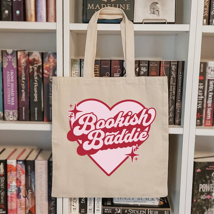Literari Goods, Co | Book Themed Candles + Gifts - Wholesale Tote Bag - Women's - Bookish Baddie | Tote Bags | Reader Gift for Valentine's Day