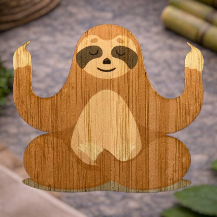 Autocolante de Preguiça de Bambu Sustentável, Ecológico por atacado de Bamboo Wood Stickers