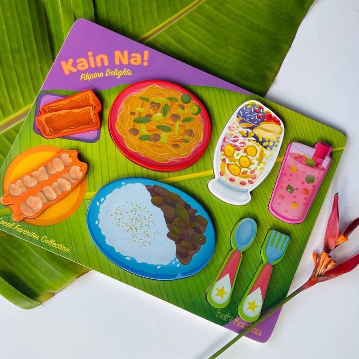 Filipino Food Wooden Puzzle for wholesale by Keiki Kaukau - Hawai‘i's Toy Company