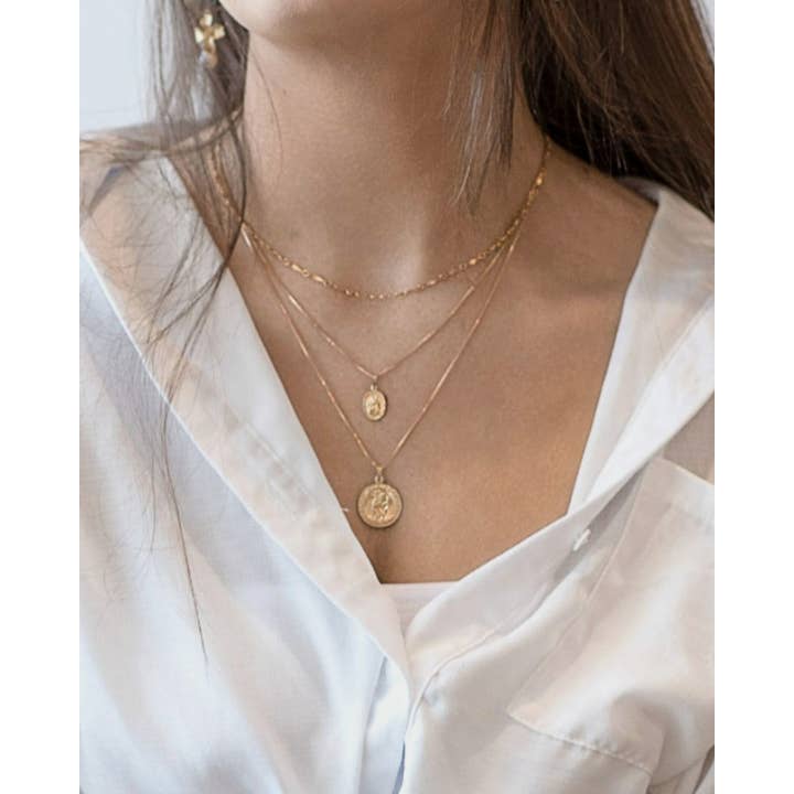 ERIJEWELRY - Wholesale Pendant/Charm Necklace - St Christopher Medallion Necklace6