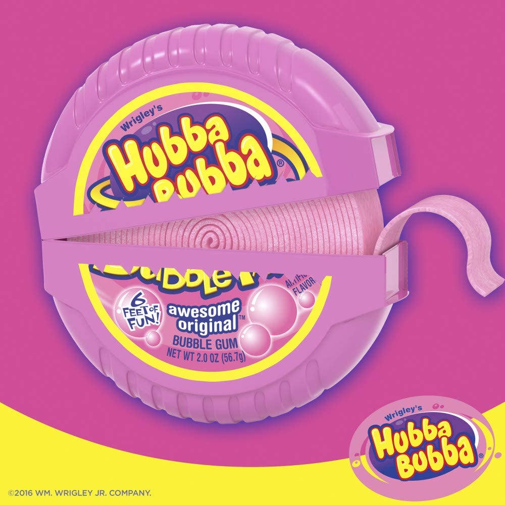 Snacky Candy – wholesale Chewing gum – Hubba Bubba Bubble Gum Tape Original Chewing Gum 2 oz 6 pack1