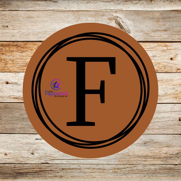 The Peppered Cookie - Wholesale DIY Craft Kit - Door Hanger - Initial Circle Door Hanger UNFINISHED7