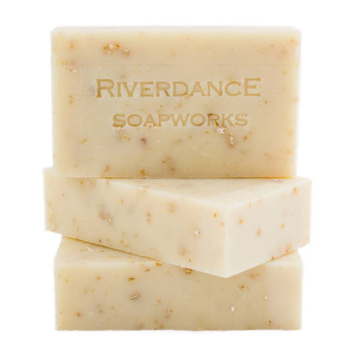Almond Oatmeal with Goat Milk Standard Soap for wholesale by Riverdance Soapworks LLC