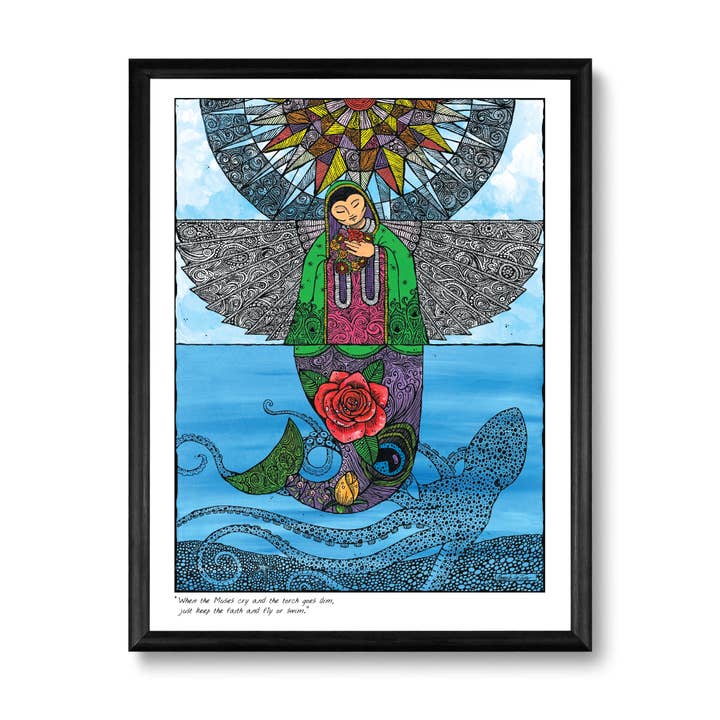 Fly Or Swim Print for wholesale by The Art of Pamela Joy Trow