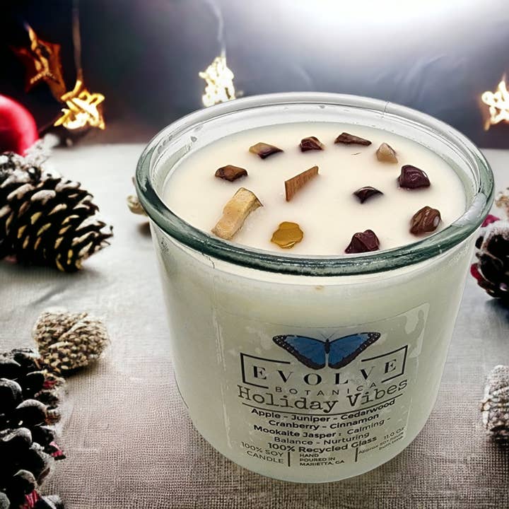 Rocks Tumbler Sojakerze - Feiertagsstimmung - Holzdocht für den Großhandel von Evolve Botanica