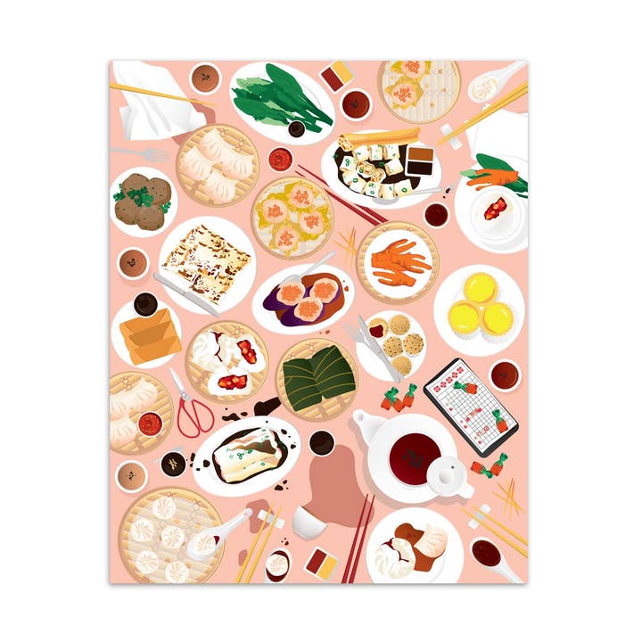 Dim sum art print for wholesale by I'll Know It When I See It