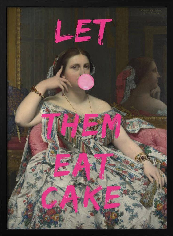 GTA ART - Wholesale Art Print - Wall art Let Them Eat Cake, Bubble Gum Vintage Portrait2