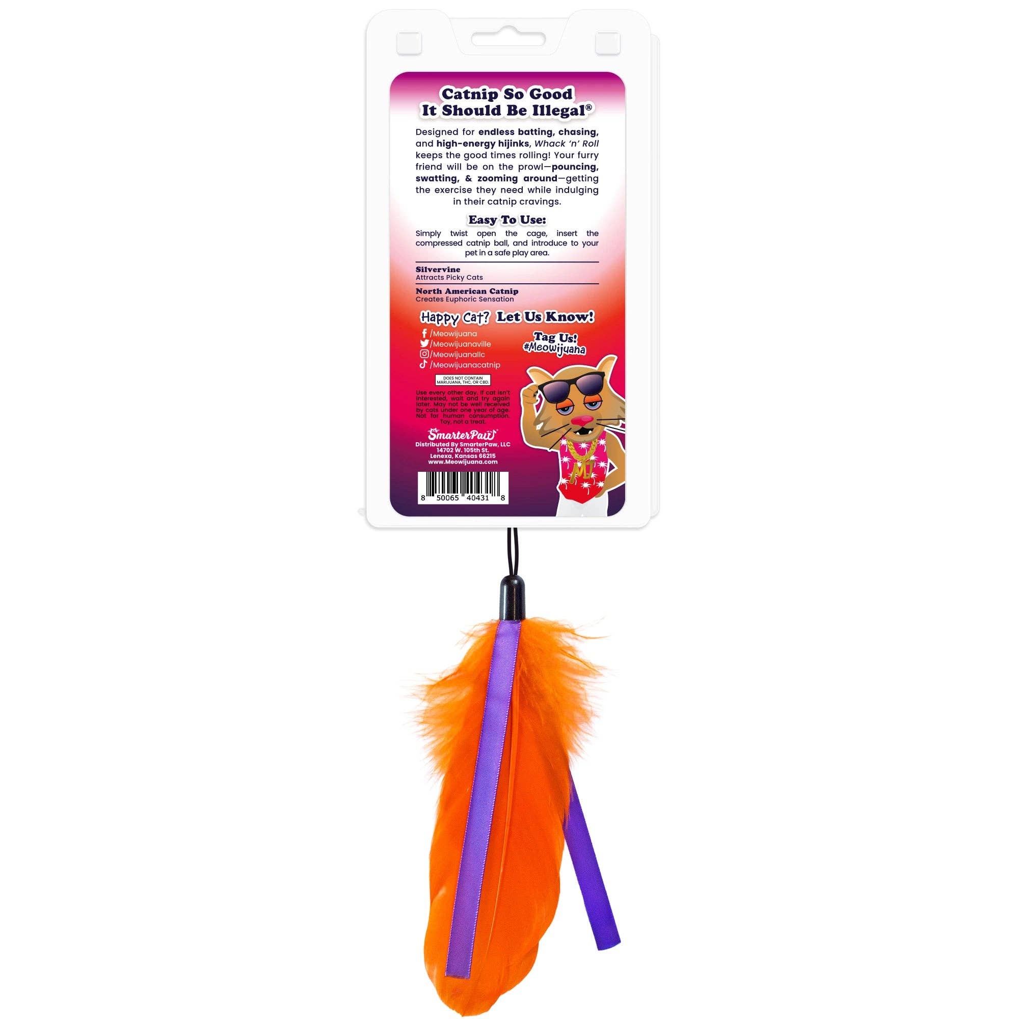 SmarterPaw | Meowijuana & Doggijuana - Wholesale Pet Toy - Cat - Meowijuana® Whack n Roll Purrple Passion Catnip Ball /w Cage3