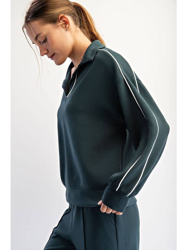 Sunday Morning – wholesale Pikétröja – Dam – T580037-Långärmad Modal Scuba Dubbelpiping Pikétröja11