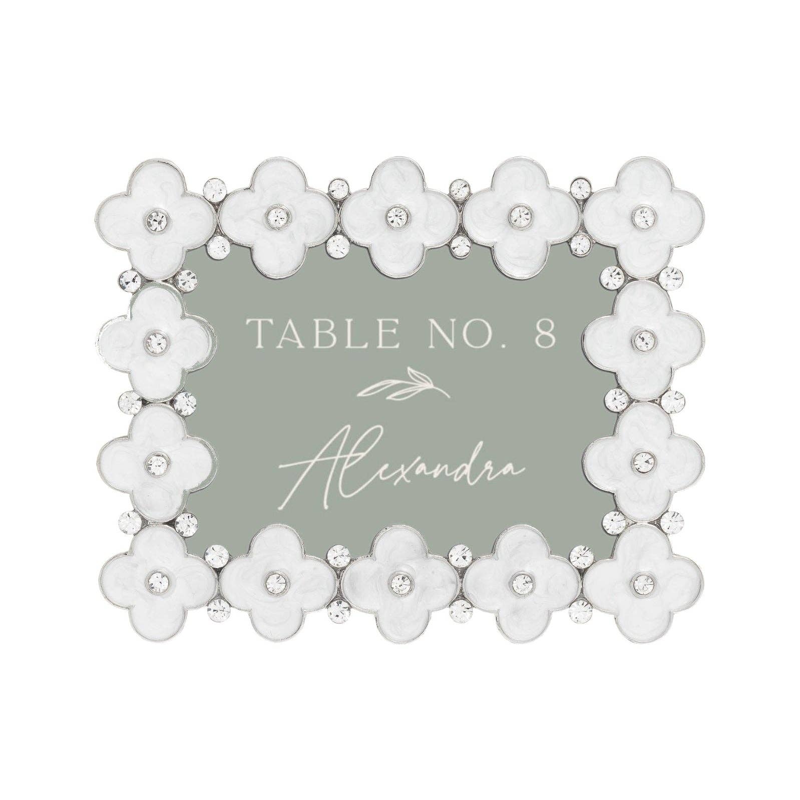 White Enamel Clover Frame | Photo Frame | Picture Frame | for wholesale on Faire9