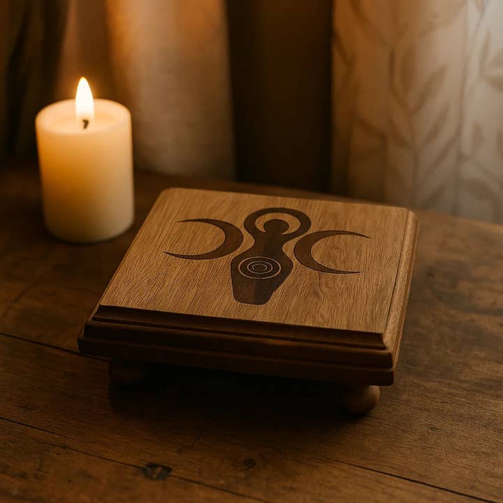 Green Tree - Wholesale Decorative Tabletop Object - Mini Altar Table Goddess1