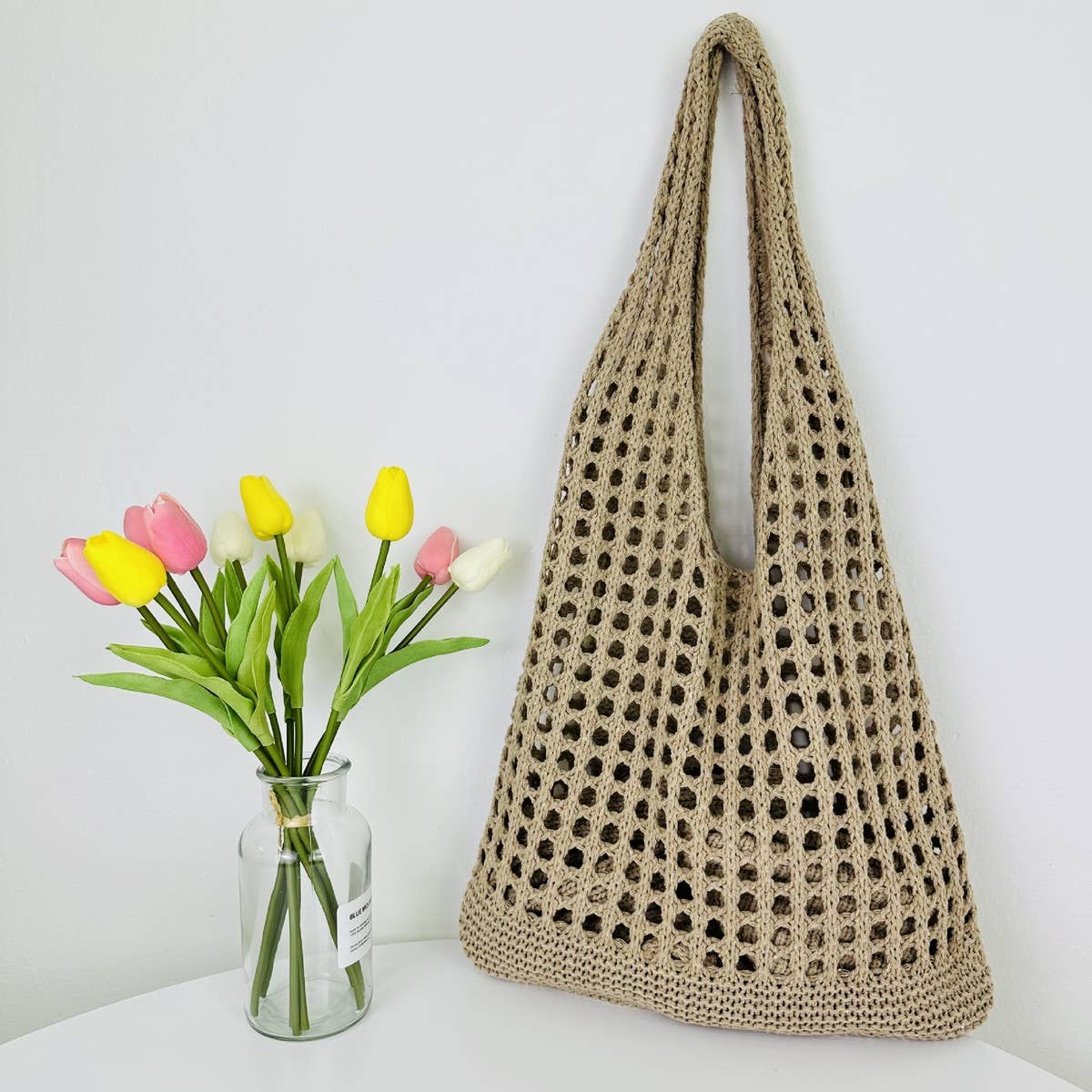 NINEXIS - Wholesale Tote Bag - Women's - CWAB1953_KNITTED HOLLOWED OUT TOTE BAG1