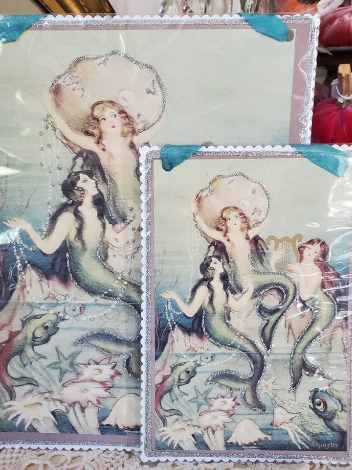 Wall Art Mermaids n Clam Shell for wholesale by Little Heart Designs