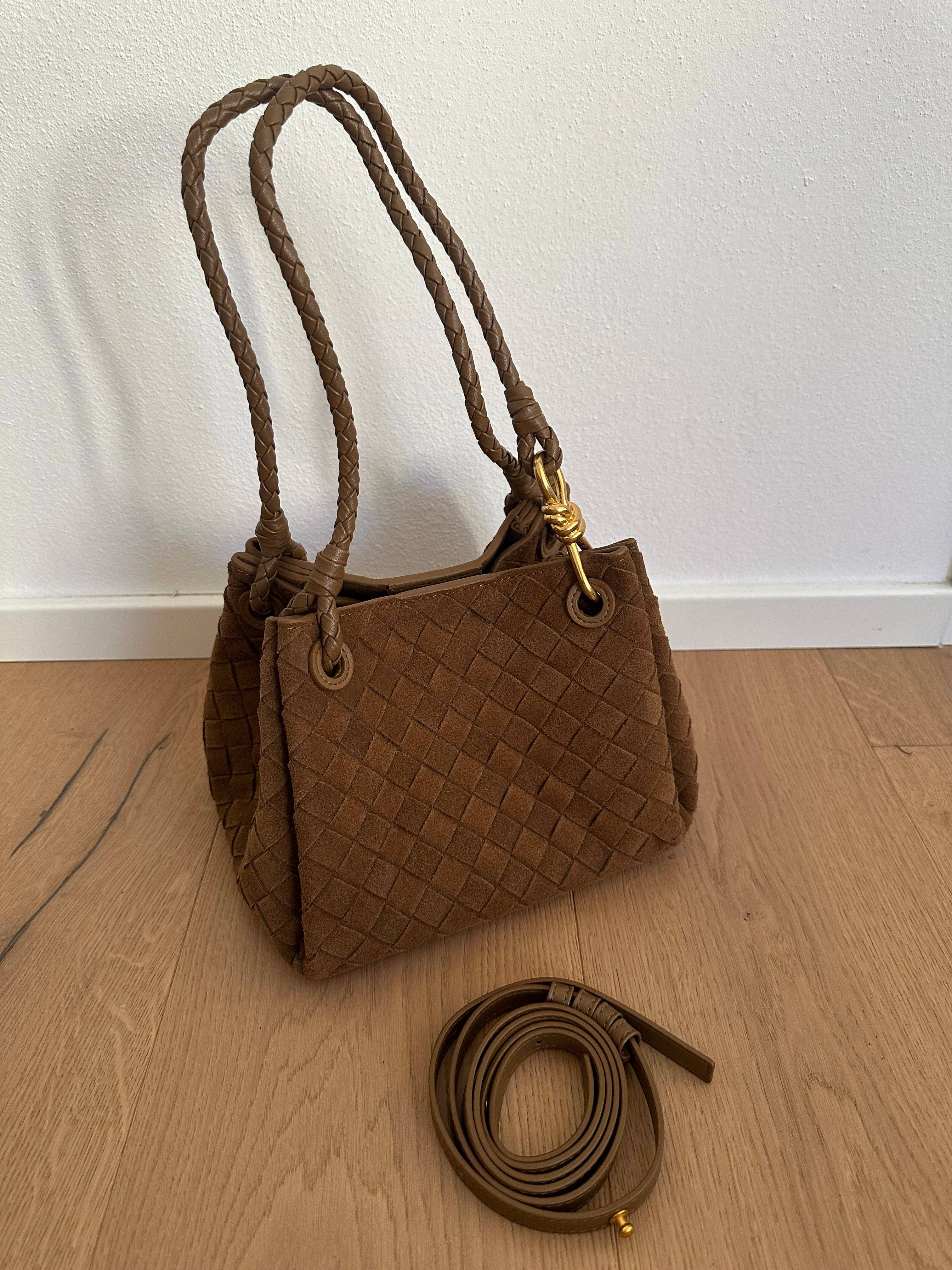 Zhade – Bolsa de ombro – Mulher por atacado – EMMA tecido-camurça14