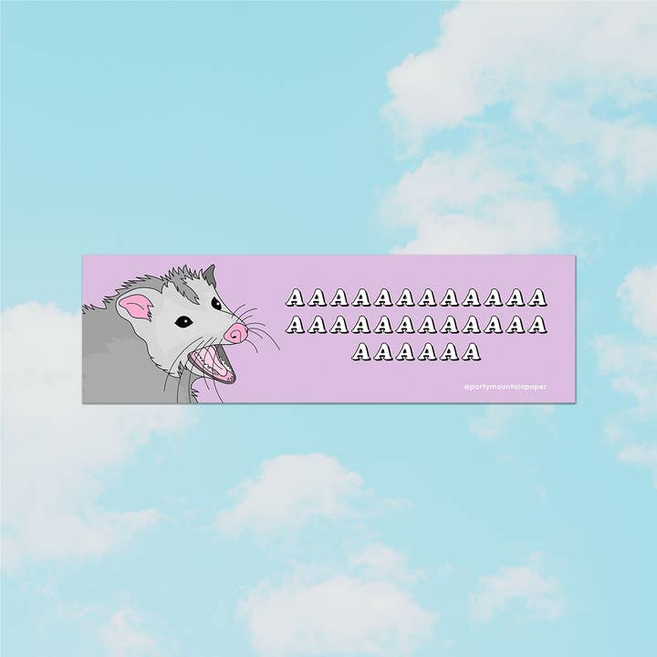 Party Mountain Paper co. - Vendita all'ingrosso Adesivo - Adesivo per paraurti Possum AAAAAA1