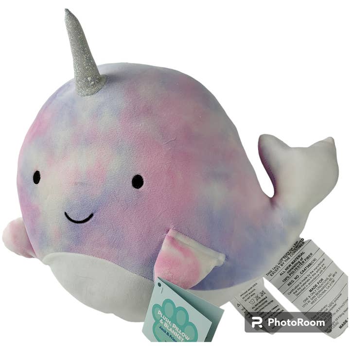 Narwhal 3-in-1 Pillow, Plush and Blanket for wholesale by One & Only Creations, Inc. - Jack & Friends