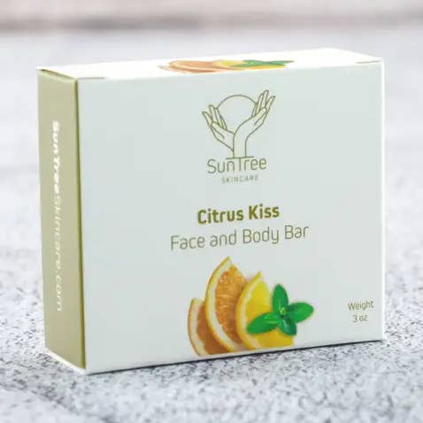 Citrus Kiss Face and Body Bar for wholesale by SunTree Skincare